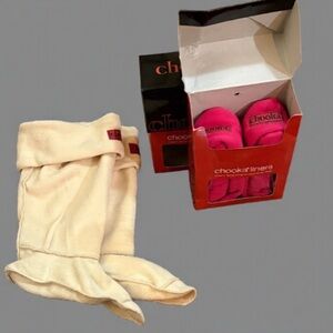 Chooka Cream and Pink Boot Liners (2 pairs) Brand New ✨